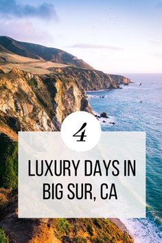 4-Day itinerary to Big Sur California. Luxury stays and fun excursions. Beautiful view of the west coast cliffs. Things To Do In Big Sur, Honeymoon Destinations Usa, Big Sur Beach, Highway 101, Big Sur California, Luxury Getaway, Helicopter Tour, Honeymoon Destinations, Romantic Getaways