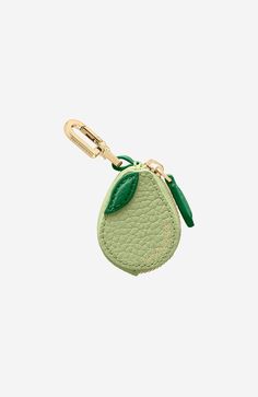 The delicious new way to personalise. Crafted using upcycled offcuts from our signature full-grain leather, The SABREMOJI Fruit Charm securely attaches to an infinity of accessories including handbags, garment tags and keys. Designed in five limited edition seasonal fruits, it safeguards the Apple AirTag through perfect fitment and a high polish brass zipper to prevent internal movement. Tag and track your valuables or secure small valuables and coins — it’s new-look statement personalisation. C Leather Bag Charm, Bag Styling, Cute Keychains, Seasonal Fruits, Fruit Leather, Apple Airtag, Dream Closets, Rollerball Perfume, Random Ideas