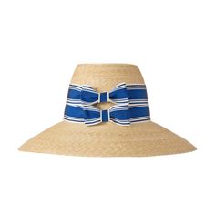 Peter Beaton x Casa Branca - Addison Hat | Casa Branca Addison Mizner, Double Bow, Striped Ribbon, Straw Hat, You Choose, Palm Beach, Straw, Fashion Accessories, Ribbon