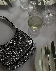 Prada Sequin Bag, Prada Sparkle Bag, Argento Aesthetic, Nye Aesthetic, Desktop Collage, Prada Cleo Bag, Bag Airport