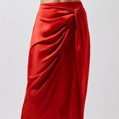 Express Silk Red Midi Skirt! Elegant Red Skirt For Night Out, Red Lined Asymmetrical Skirt, Chic Red Asymmetrical Skirt, Elegant Red Pencil Skirt, Chic Red Midi Skirt, Elegant Red Pencil Mini Skirt, Chic Red Summer Skirt, Elegant Red Asymmetrical Skirt, Elegant Red Evening Skirt