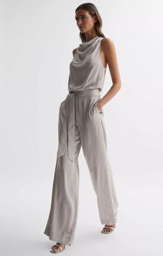 #ad Great shopping ideas for REISS ROSE SLEEVELESS COWL NECK JUMPSUIT IN NEUTRAL, Fashion Jumpsuits Rose Jumpsuit, Cowl Neck Jumpsuit, Natural Clothes, Metallic Accessories, Jumpsuit Online, Amazing Ideas, Cowl Neckline, Of Model, Jumpsuit Trousers