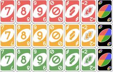 the numbers are arranged in different colors