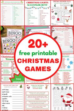 christmas games and activities for kids to play in the holiday season with free printables