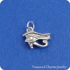 Eye of Horus Charm - Silver Eye of Horus/Ra Charm for Necklace or Bracelet Egyptian Gifts, Magic Charms, Eye Of Ra, Pandora Beads, Silver Eye, Eye Of Horus, Large Hole Beads, Pandora Bracelet, Beaded Dangles