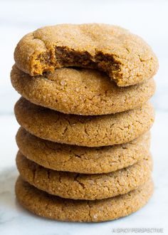 a stack of cookies sitting on top of each other