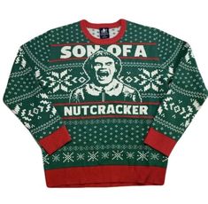 New Elf Son of a Nutcracker Ugly Christmas Sweater Mens Red Green Size M  | eBay Elf Ugly Christmas Sweater, Mens Quarter Zip Sweater, Son Of A Nutcracker, Elf Sweater, Mens Quarter Zip, Quarter Zip Sweater, Sweaters Crewneck, Green Sweater, Christmas Elf