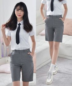 KOODING carries the latest GBM pants & shorts. KOODING is the global leading shopping website in providing authentic Korean fashion, beauty and lifestyle items, including clothing, cosmetics, shoes, accessories, and bags in affordable, fast, easy, and safe way. School Bottoms With Built-in Shorts, Cotton School Uniform Bottoms Short Length, Cotton School Uniform Bottoms In Short Length, Student Uniform, School Pants, Short Pants Outfit, Shopping Website, Shopping Websites, School Outfit