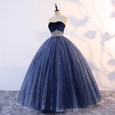 Bomaris Navy Blue Princess Quinceanera Dresses Lace Vestidos De 15 Anos Sparkly Beading Formal Ball Princess Quinceanera Dresses, Dresses Lace, Quinceanera Dresses, Quinceanera, Ball Gown, Beading, Navy Blue, Navy, Lace