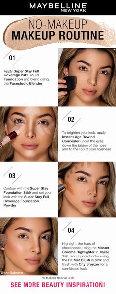 Step By Step Makeup Natural, No Makeup Makeup Steps, Easy Diy Makeup Step By Step, How To Do No Makeup Makeup, How To Do The No Makeup Look, Learn Makeup Step By Step How To Apply, Simple Makeup Without Foundation, Face Makeup Tutorial Step By Step, Makeup Guide Step By Step