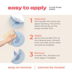 instructions for how to apply an easy and effective film remover in just three steps