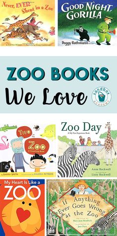 children's books about zoos are featured in this postcard for the zoo love day