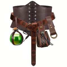 Faster shipping. Better service Costume Viking, Medieval Cosplay, Leather Corset Belt, Medieval Belt, Halloween Fest, Viking Men, Steampunk Accessories, Halloween Costume Accessories, Waist Pouch