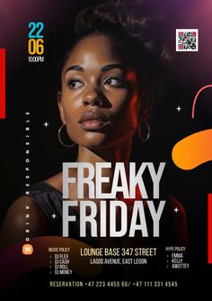 Freaky Friday Party Free Flyer Design, Club Images, Flyers Design, Free Psd Flyer