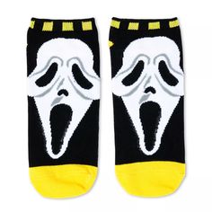 Face Socks, Spencers Gifts, Stylish Socks, Ghost Face, Ghost Faces, Suit Up, Christmas Stocking Stuffers, Black Horse, No Show Socks