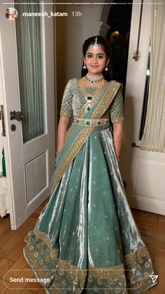 Half Saree Lehenga For Kids, Basic Lehenga, Half Saree Ideas Indian Weddings, Half Saree For Kids, Half Saree Models Latest, Sari Lehenga, Half Saree Function, Lehenga Saree Design, Half Saree Lehenga