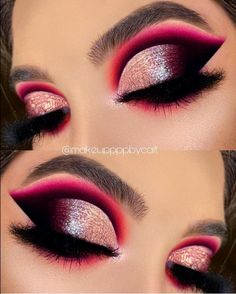 Orange Makeup Looks, Eye Makeup Images, Red Eye Makeup, Orange Makeup, Prom Inspo