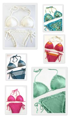 Crochet Bikini Pattern Brazilian Cut Boho Crochet Bikinis Handmade White Swimwear For Poolside, Handmade White Triangle Top Swimwear, Handmade White Swimwear For Beachwear, Handmade White Swimwear For Beach Season, Handmade White Summer Swimwear, White Handmade Summer Swimwear, White Crochet Swimwear For Pool, Handmade White Swimwear For Vacation, Handmade White Swimwear For Summer