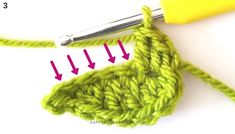 the crochet stitch is being used to make an ornament for knitting