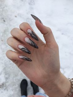 Punk Nail Ideas, Witch Nails, Witchy Nails, Sharp Nails, Makijaż Smokey Eye, Nails Fall