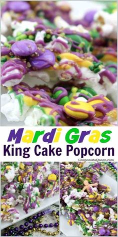 mardi gras king cake popcorn recipe