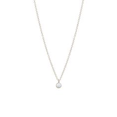 14k gold single opal drop necklace SPECIFICS• 14k 16" chain with adjustable choker option at 14-15-16" • opal is 3mm Elegant Round Birthstone Necklace With Cable Chain, Everyday Opal Jewelry With Gemstones, Everyday Opal Gemstone Jewelry, White Round Pendant Fine Jewelry, Delicate White Gold Charm Necklace With Round Pendant, Opal Jewelry With Bezel Setting For Gift, Dainty White Gold Jewelry With Bezel Setting, White Gold Opal Necklace As Gift, White Gold Opal Necklace For Gift