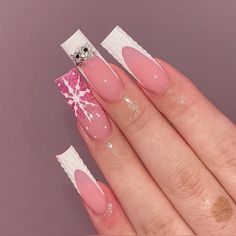 Xmas Nails Pink, Winter Hello Kitty, Occasion Nails, Acrylic Nails Nude, Kitty Nails, Acrylic Toe Nails, Acrylic Nail Set, Pedicure Manicure