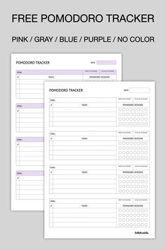 Free Pomodoro Tracker - Printable Digital Tem Printable Meal Planner Monthly, Study Plan Template, Study Planner Printable Free, Free Printable Monthly Planner, Essay Planner, Meal Planner Printable Free, Weekly Planner Free Printable, Study Planner Printable