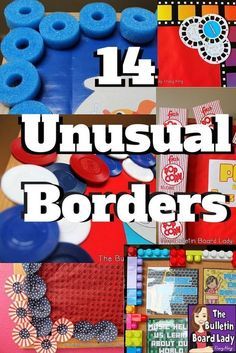 14 Unusual Bulletin Board Boarders Pool noodles, cupcake papers, LEGOS? These unusual and incredibly fabulous border ideas are easy to do. WARNING: Using these in a hallway may cause major student traffic problems as everyone stops to take a look! Boarders For Bulletin Boards, Room Door Ideas, Cupcake Papers, Work Bulletin Boards, Library Bulletin Board, Preschool Bulletin, Church Bulletin Boards, Library Bulletin Boards, Preschool Bulletin Boards