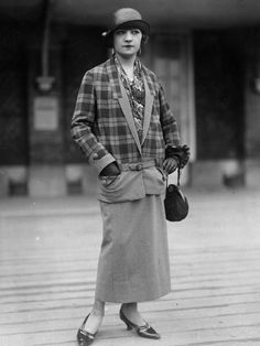 1920s Daywear, Radium Girls, Flapper Era, Check Jacket, 1920s Style