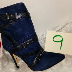 Brand New Never Worn Blue Leather Heels For Night Out, Elegant Blue Heels For Fall, Blue Evening Heels For Fall, Navy Blue Heels, Couple Shoes, Blue Heels, Shoe Game, Shoes Women Heels, Bootie Boots