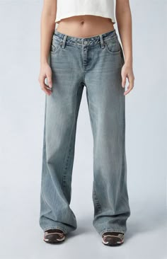 Eco Dark Indigo Low Rise Baggy Jeans