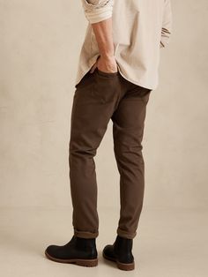 A customer favorite made even better and more sustainably thanks to luxuriously soft, high-stretch Italian fabric with a subtle, twill texture.  SKINNY FIT: Mid rise.  Slim from hip to knee.  Skinny leg opening measures 6. 875" flat.  SUSTAINABILITY: Travel Pants, Italian Fabric, Chocolate Brown, Low Rise, Banana Republic, Sustainability, Khaki Pants, Mid Rise, Texture