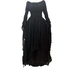 PRICES MAY VARY. Elastic Pull On closure Irish Costume, Irish Costumes, Ren Faire Costume, Boho Gown, Witch Dress, Gown Black, Medieval Dress, People Dress, Lolita Dress