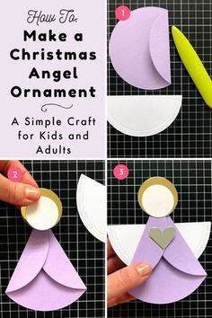 how to make a christmas angel ornament with simple craft for kids and adults