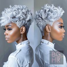 Embrace Your Crown: The Natural Pixie Cut Revolution for Black Women – Black Girls Hair Rocks Pixie Cut For Black Women, Natural Pixie Cut, Pixie Braids Hairstyles, White Hairstyles, Grey Hairstyle, Short Grey Haircuts, Black Girls Hair, Short Mohawk