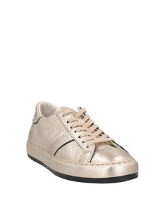 leather, laminated effect, logo, solid color, laces, round toeline, flat, fabric inner, rubber cleated sole, contains non-textile parts of animal origin , Color: Gold , Size: 6.5 Leather Sneakers With Round Toe And Lace-up Fastening, Metallic Leather Lace-up Sneakers, Gold Leather Sneakers With Rubber Sole, Gold Leather Sneakers With Laces, Gold Lace-up Sneakers With Textured Sole, Gold Leather Sneakers, Golden Goose Sneaker, Converse Sneaker, Converse