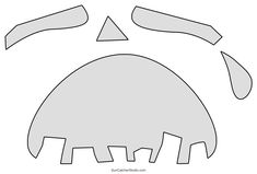 a drawing of an animal's head with different shapes