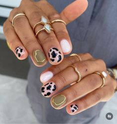 Punchy Nails Designs, Cowgirl Nails, Uñas Animal Print, Gel Ideas, Rodeo Nails, Manicure Inspiration, Short Nail, Nail Files