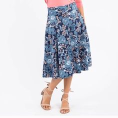 This Is A Brand New Agnes And Dora Midi Skirt. Navy Blue Background With Blue And Peach Floral Print. Has Pockets. Soft And Stretchy Material. Multiple Sizes Available, So Just Choose Your Size At Checkout. Price Is Firm. Thanks For Looking. S: 4644 M: 4645 Xl: 4646 Casual Blue Gathered Skirt, Casual Blue Skirt With Gathered Detail, Stretch Floral Print Midi Skirt, Blue Floral Print Stretch Skirt, Floral Print Stretch Flared Skirt, Floral Print Stretch Midi Skirt, Blue Stretch Skirt With Floral Print, Stretch Midi Skirt With Floral Print, Stretch Floral Flared Skirt