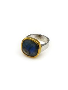 LABRADORITE ORGANIC RING Organic Rings, Organic Ring, Gemstone Rings, Yellow Gold, Band