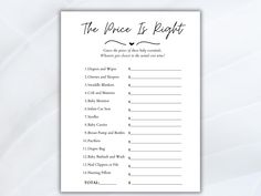 Guess The Price Baby Shower Game, The Price Is Right Baby Shower Game, Price Is Right Baby Shower Game, Baby Shower Activities For Guests, Guess Who Baby Shower Game, Baby Shower Unique, Virtual Baby Shower Games, Baby Shower Games Unique, Baby Shower Game Printable