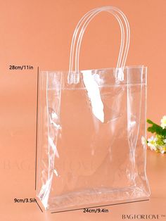 BagForLove - Double Handled Transparent Top Handle Bag Product Description Color Clear Strap Type Double Handle Pattern Type Plain Type Top Handle Bag Closure Type Buckle Features Lightweight Style Minimalist Material Polyester Composition 100% Polyester Size Chart INCH CM Bag Length Bag Width Bag Height Handle Height 9.4 inch 3.5 inch 11 inch 3.9 inch Bag Length Bag Width Bag Height Handle Height 24 cm 9 cm 28 cm 10 cm Details Pictures Similar Products h2 { text-align: center; } /* æ¢è¡ */ li{ white-space: normal; word-break: break-all; word-wrap: break-word; } .red-box { width: 100%; display: flex; flex-direction: row; flex-wrap: wrap; justify-content: center; } .red-box > div { width: 190px; height: 250px; margin: 10px; } .red-box > div > a > img { width: 190px; height: 250px; } .size Clear Plastic Bag With Large Capacity, Large Capacity Clear Plastic Bag, Daily Use Clear Plastic Bags, Plastic Tote Bag With Clear Strap, Clear Pvc Bags For Daily Use, Daily Use Clear Pvc Bags, Summer Gift Bags In Clear Color, Clear Summer Bags Ideal For Gifts, Daily Use Clear Bag With Transparent Straps