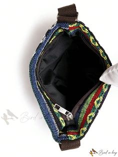 Bird in Bag - Embroidered Cell Phone Shoulder Bag, Small Size Casual Green Embroidered Shoulder Bag, Multicolor Fabric Bags With Zipper Closure, Casual Embroidered Crossbody Bag, Woven Multicolor Embroidered Shoulder Bag For Everyday, Embroidered Fabric Bags For Everyday Use, Casual Embroidered Crossbody Shoulder Bag, Casual Tote Shoulder Bag With Multicolor Embroidery, Casual Travel Bags With Multicolor Embroidery, Casual Multicolor Embroidered Travel Bags