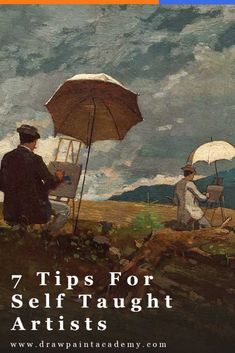 two people with umbrellas on a hill side