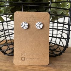 Volleyball Clay Earrings, Volleyball Earrings, Volleyball Accessories, Volleyball Jewelry, Mom Earrings, Giveaway Gifts, Volleyball Gifts, Volleyball Mom, Volley Ball