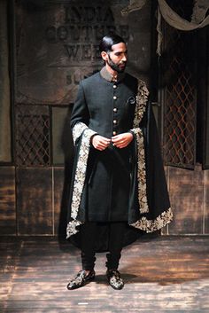 Sabyasachi Mukherjee. AICW 15'. Indian Couture. Formal Wear Men, Sabyasachi Collection, Mens Indian Wear, Sherwani For Men Wedding, Groom Dress Men, Asian Clothing