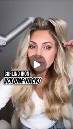 I shared this trick really quick in my stories a while back & got SO many messages basically saying, “I tried this & it’s such a great… | Instagram How To Style Layered Hair With Curling Iron, How To Curl Side Bangs With Curling Iron, Curling Long Bangs, Curling Bangs With Curling Iron, Voloom Hair Iron, Section Hair For Curling, How To Curl Side Bangs, Wand Vs Curling Iron, How To Curl Long Hair With Curling Iron