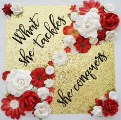 a card with flowers on it that says, what takes the heart's someone?