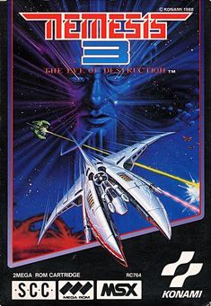 the cover to an old computer game with a man in space and stars on it